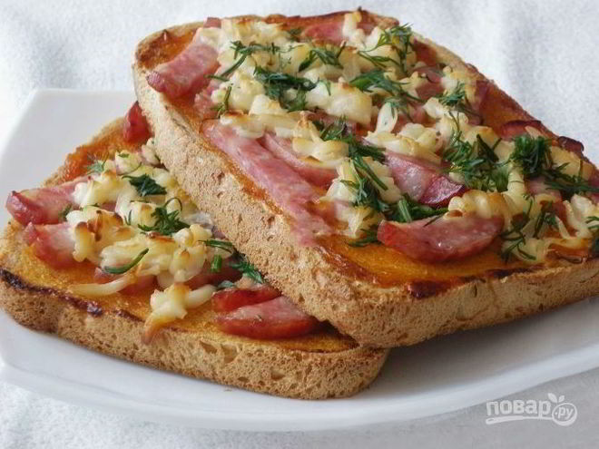 Рецепт пиццы на хлебе