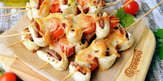 Пицца на шпажках