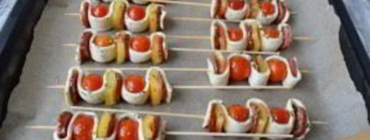 пицца на шпажках. Шаг 5