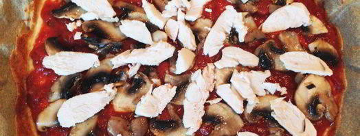 пицца с курицей и грибами. Шаг 5