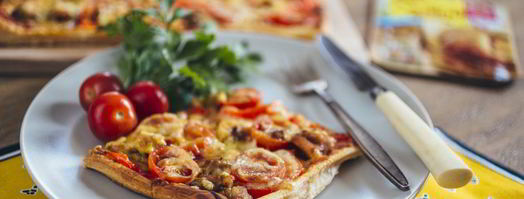 пицца с курицей карри на слоеном тесте. Шаг 11