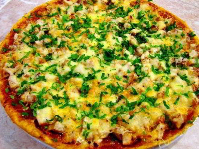 Рецепт пиццы с курицей