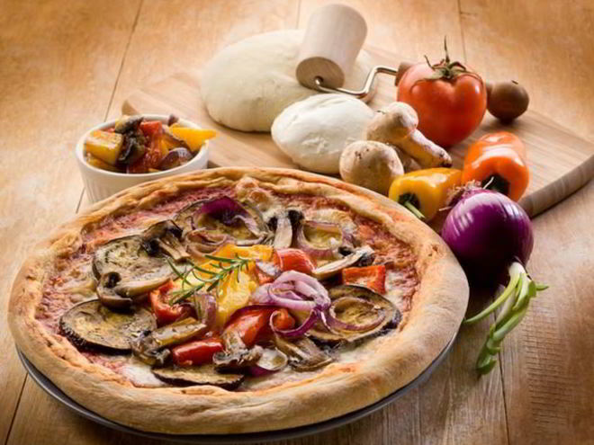 Рецепт пиццы с овощами гриль