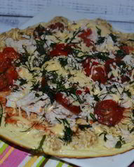 Пицца с помидорами