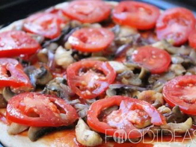 Рецепт пиццы с шампиньонами
