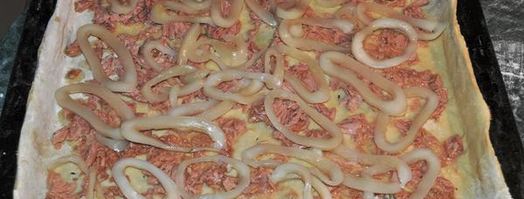 пицца с тунцом и кальмарами. Шаг 5