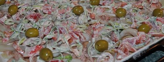 пицца с тунцом и кальмарами. Шаг 6