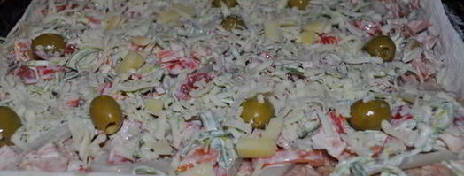 пицца с тунцом и кальмарами. Шаг 7