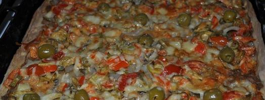 пицца с тунцом и кальмарами. Шаг 8