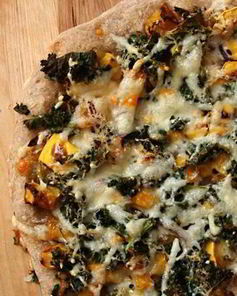 Пицца со сквошем и капустой кале