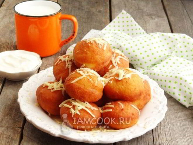 Рецепт картофельных пончиков с ветчиной