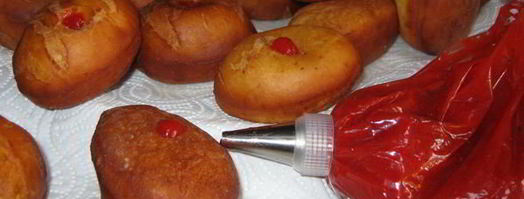 пончики с клубничной начинкой. Шаг 10