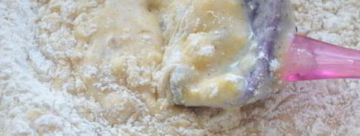 творожные пончики с малиной. Шаг 3