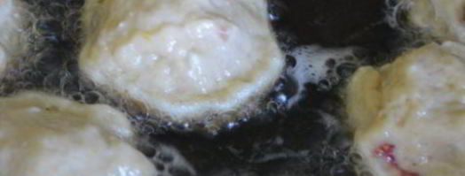 творожные пончики с малиной. Шаг 5