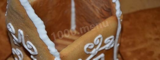 новогодний пряничный домик с глазурью. Шаг 15