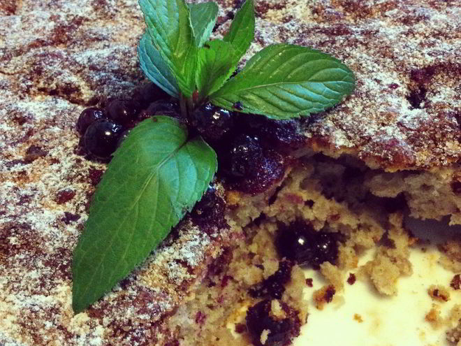 Рецепт овсяной коврижки с черной смородиной