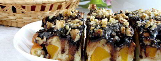 фруктовая шарлотка с шоколадной глазурью. Шаг 13