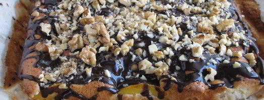 фруктовая шарлотка с шоколадной глазурью. Шаг 11