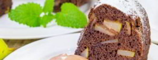 шоколадная шарлотка с грушей. Шаг 7