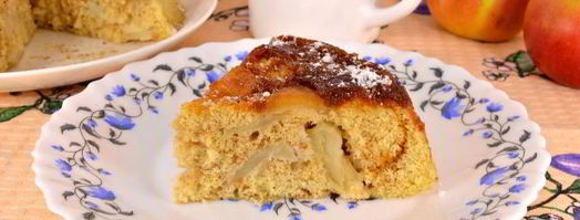 яблочная шарлотка с карамелью в микроволновке. Шаг 10