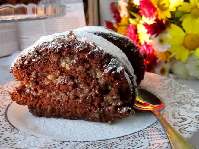 Рецепт шоколадна-орехового рулет