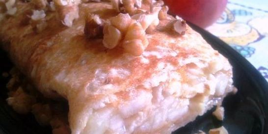 Быстрый штрудель из лаваша с грушей