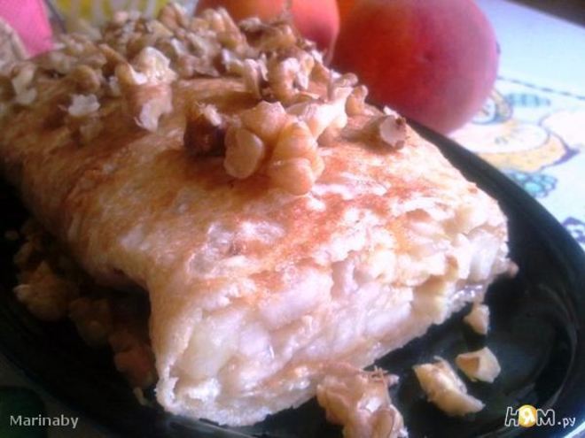 Рецепт быстрого штруделя из лаваша с грушей