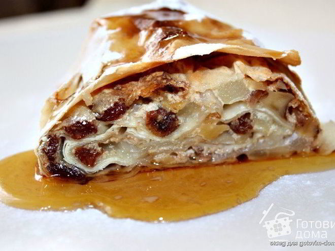 Рецепт грушева-творожного штрудель