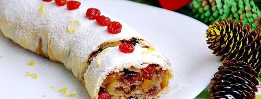 рождественский яблочный штрудель с орехами и сухофруктами. Шаг 14