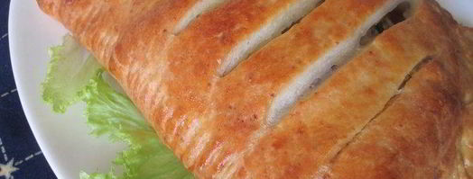 рыбный штрудель из творожного теста. Шаг 8