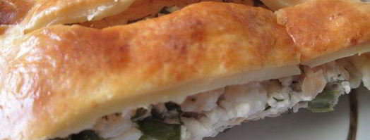 рыбный штрудель из творожного теста. Шаг 9