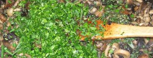 штрудель с лесными грибами и сыром. Шаг 4