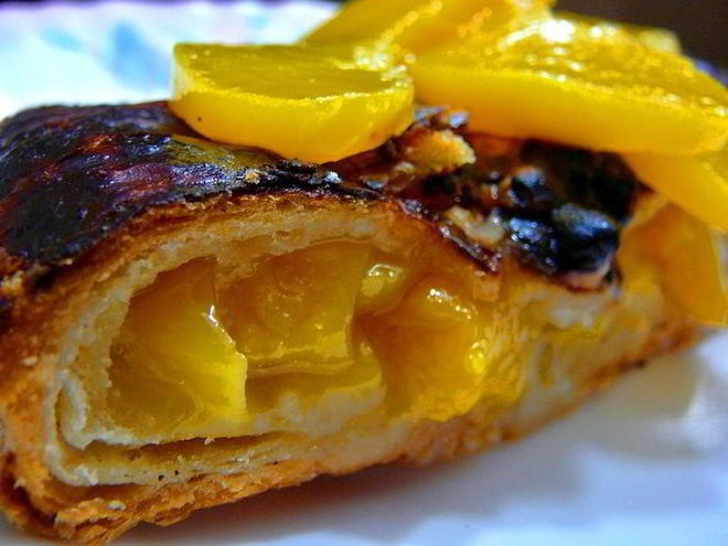 Рецепт штруделя с персиками