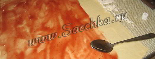 штрудель с творогом и вишней. Шаг 7