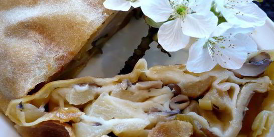 Штрудель с яблоками и грибами Ирония судьбы