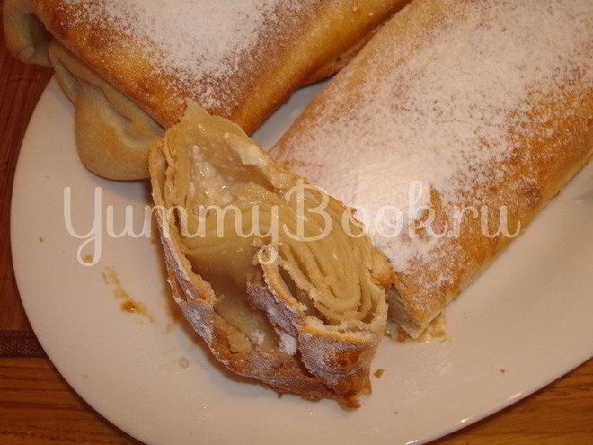 Рецепт штруделя с яблоками и творогом