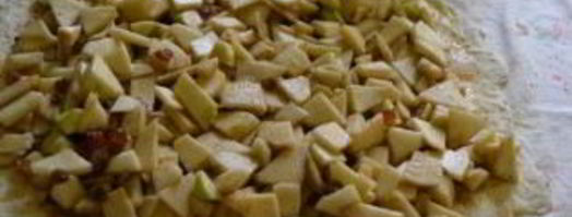 яблочный штрудель из бездрожжевого теста. Шаг 9