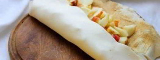 яблочный штрудель из слоеного дрожжевого теста. Шаг 6