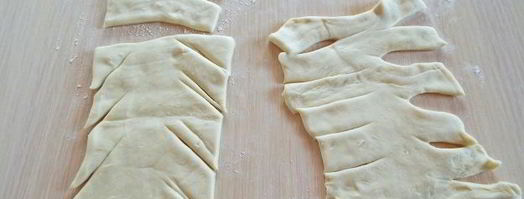 слойки с клубникой и бананом. Шаг 8