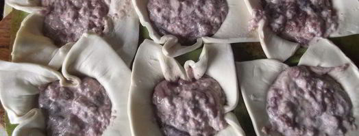 слойки с куриной печенью пролиски. Шаг 4