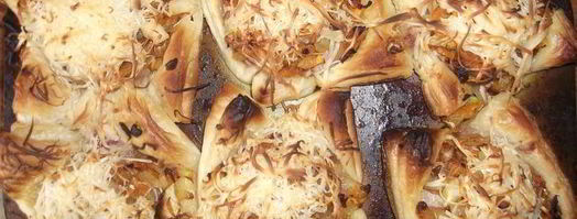 слойки с куриной печенью пролиски. Шаг 7