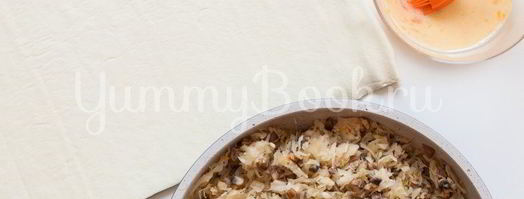 слойки с квашеной капустой и грибами. Шаг 6