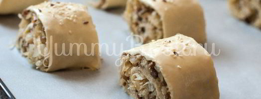 слойки с квашеной капустой и грибами. Шаг 10