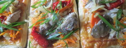 слойки с овощами и карпом. Шаг 5