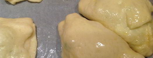 слойки с щавелем, сыром и яйцом. Шаг 14