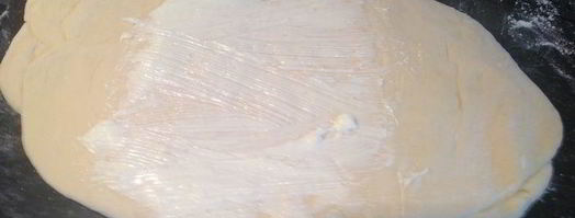 слойки с щавелем, сыром и яйцом. Шаг 4