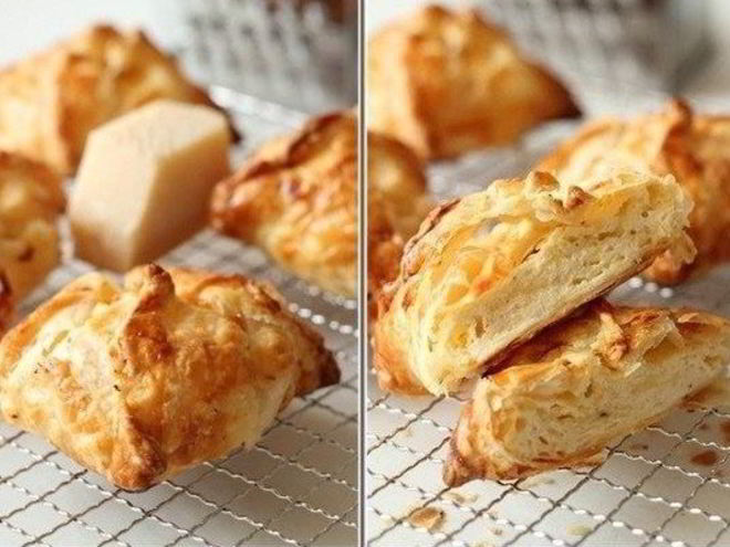 Рецепт слоек с сыром и творогом