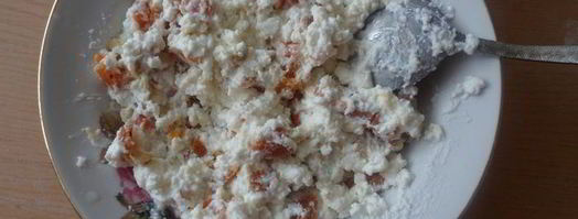 слойки с творогом, курагой и орехами. Шаг 5