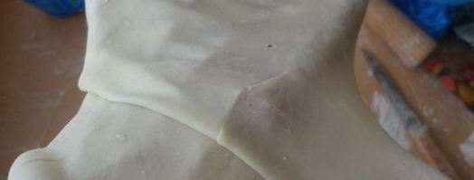 слойки с творогом, курагой и орехами. Шаг 10