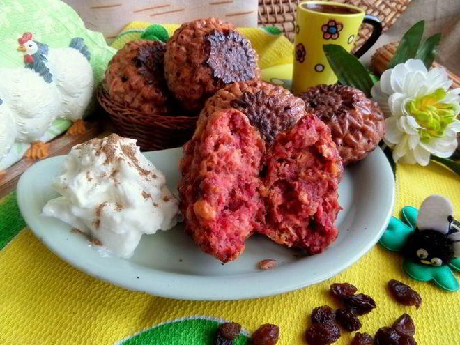 Рецепт свекольных сырников из духовки